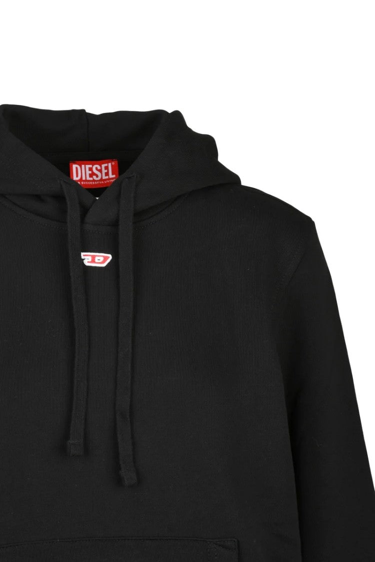 Diesel Black Cotton Women's Cropped Sweatshirt