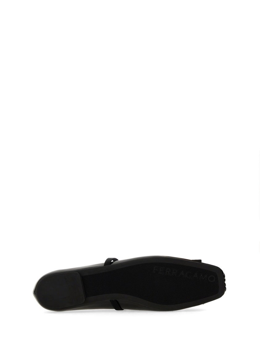 Ferragamo Zina Lamb Leather Pointed Toe Flats