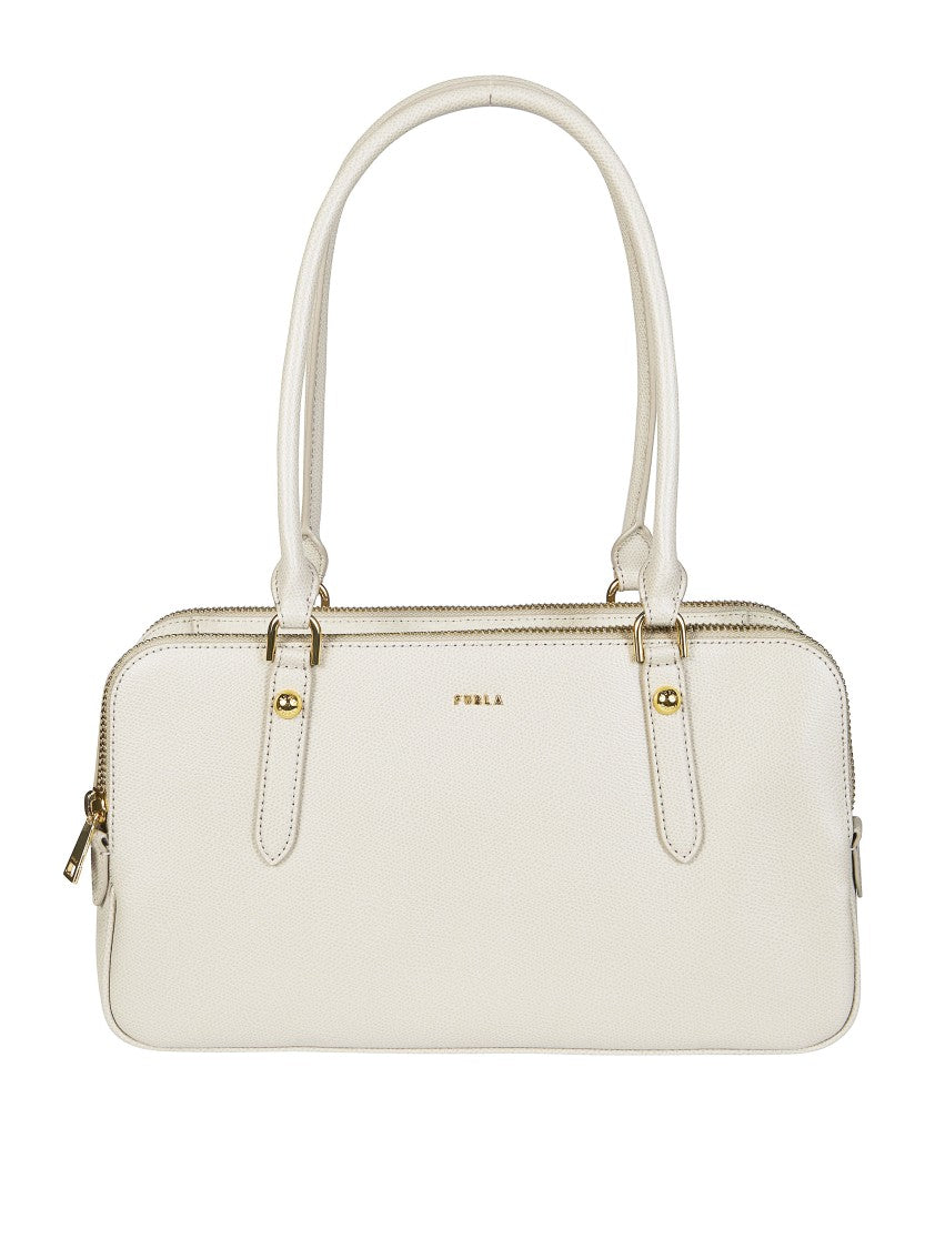 Furla White Furla Giulia M Boston Bag