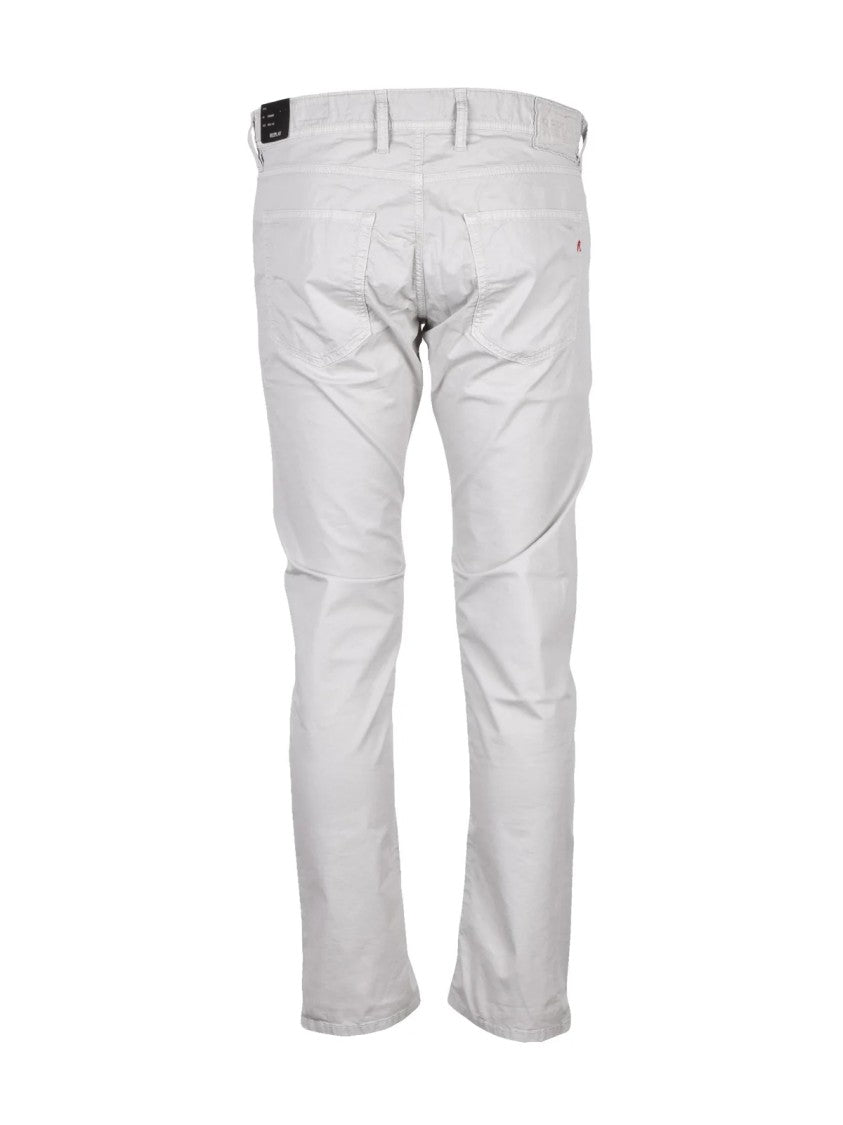 Replay Light Grey Slim Fit Trousers