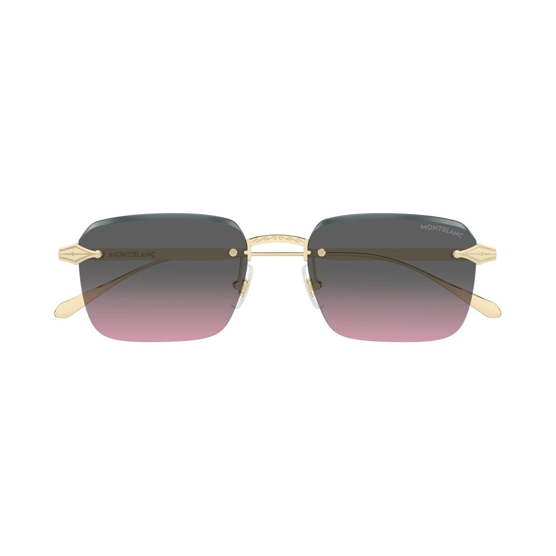 Montblanc Rimless Square Sunglasses With Gold-Toned Detailing