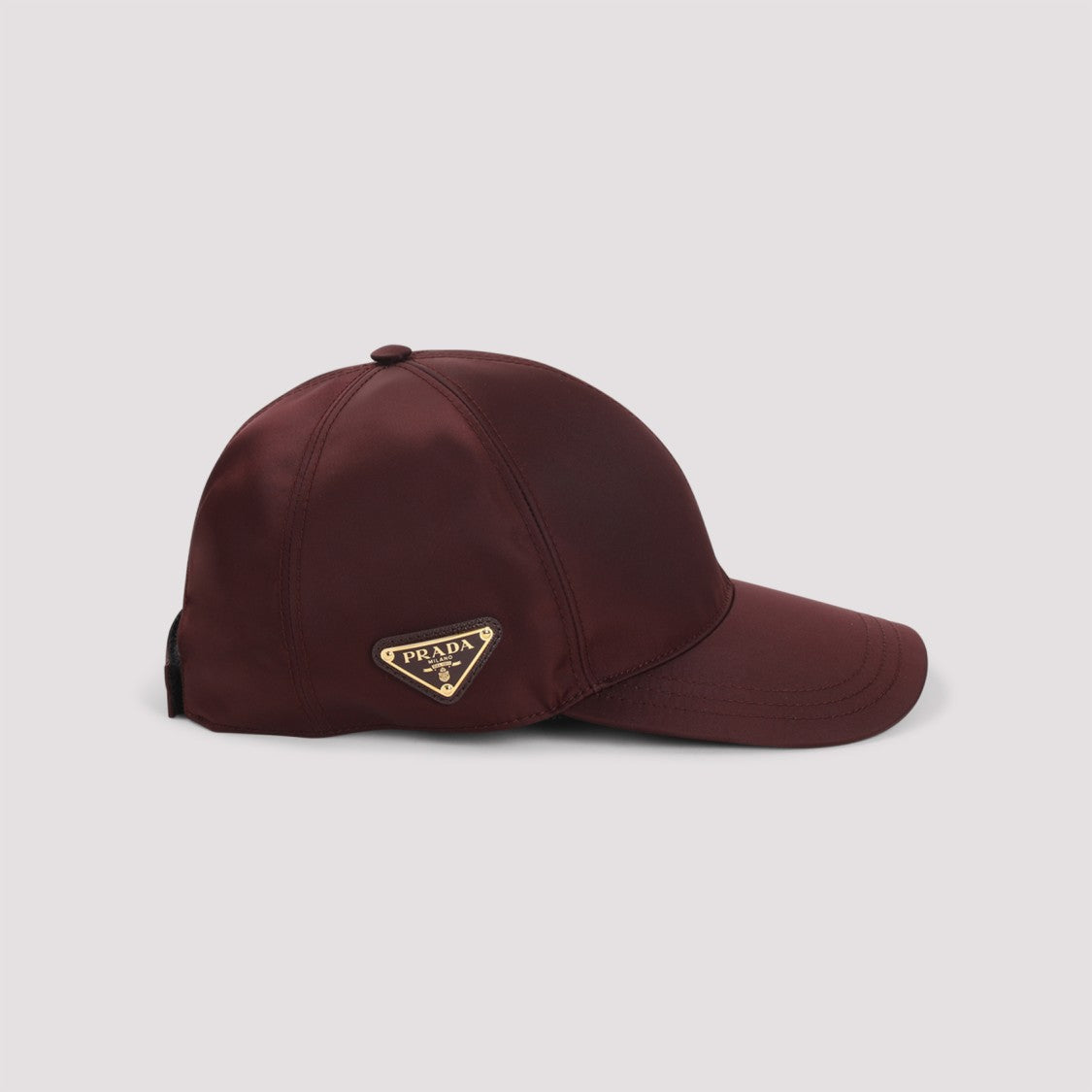 Prada 6-Panel Burgundy Baseball Cap