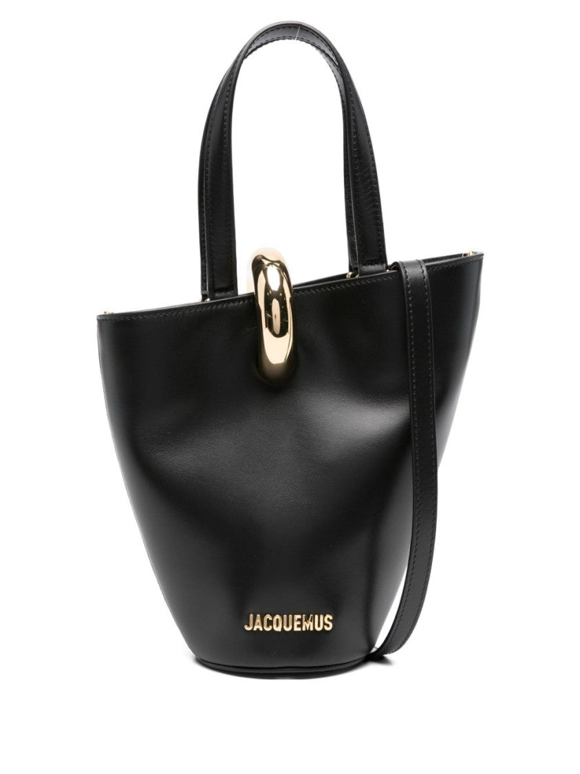 Jacquemus Black Asymmetrical Gold Ring Detail Bag
