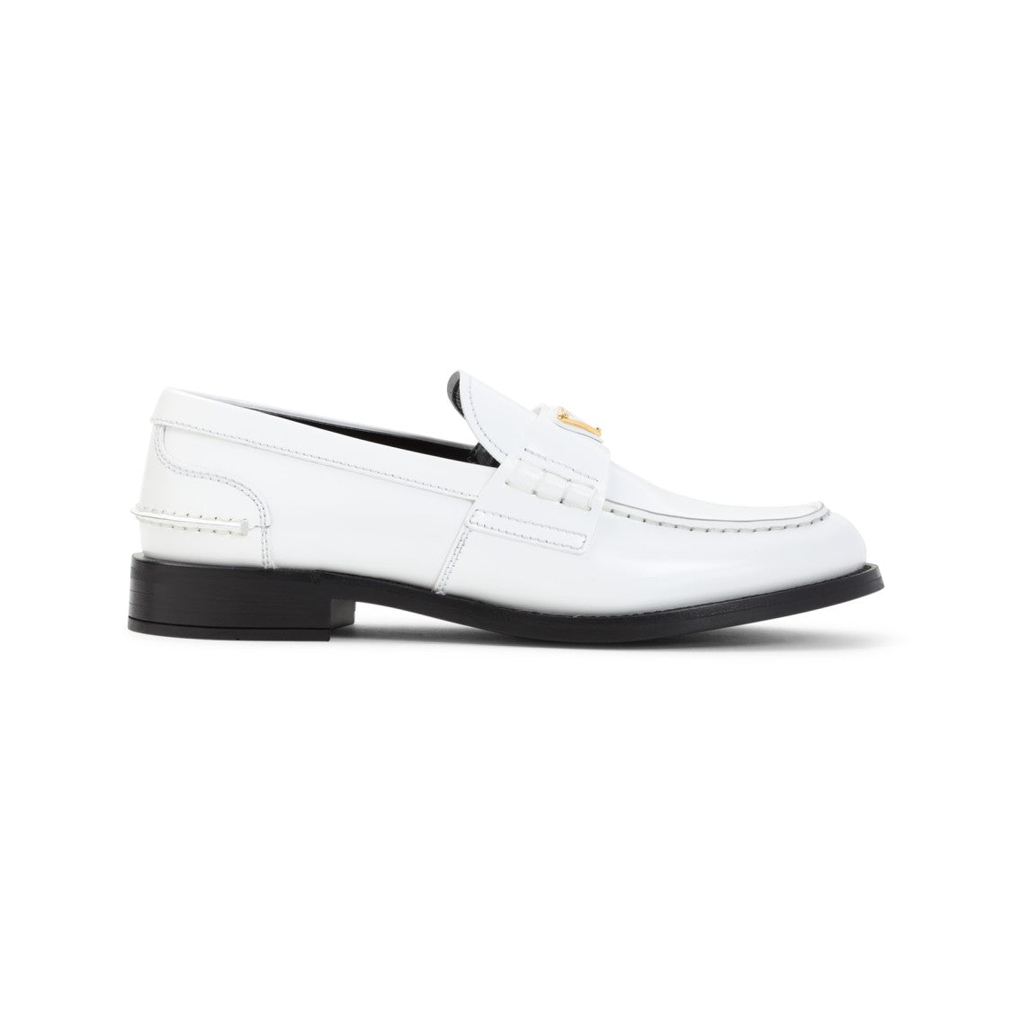 Prada White Calf Leather Loafers