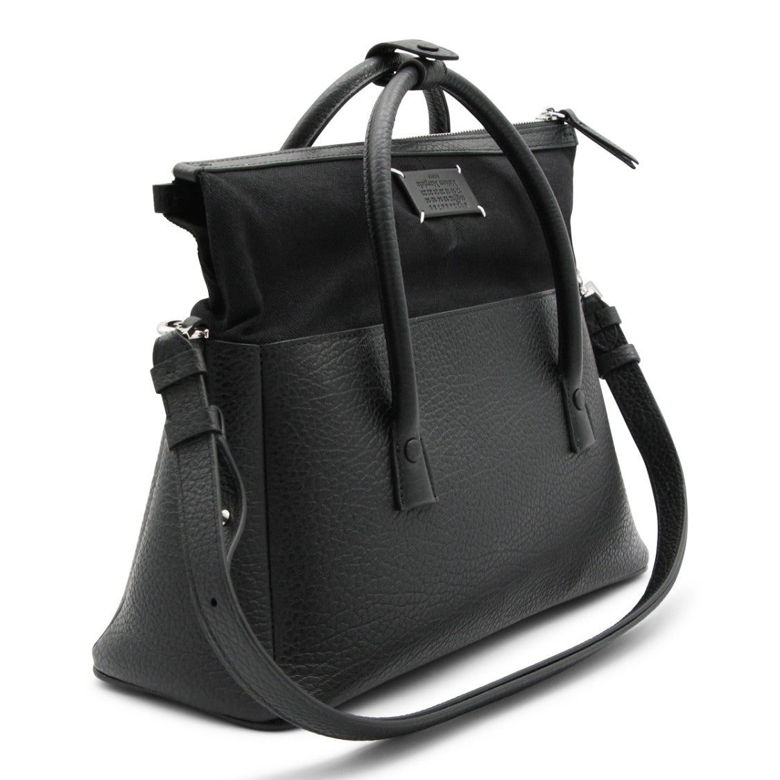 Maison Margiela Black Leather Top Handle Bag