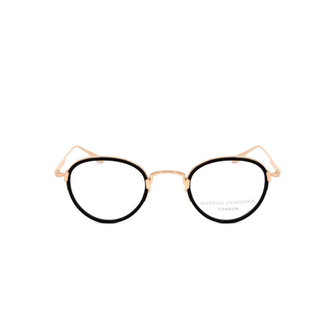 Barton Perreira Bp5003 460Fc Round Frame Eyeglasses With Gold-Tone Temples