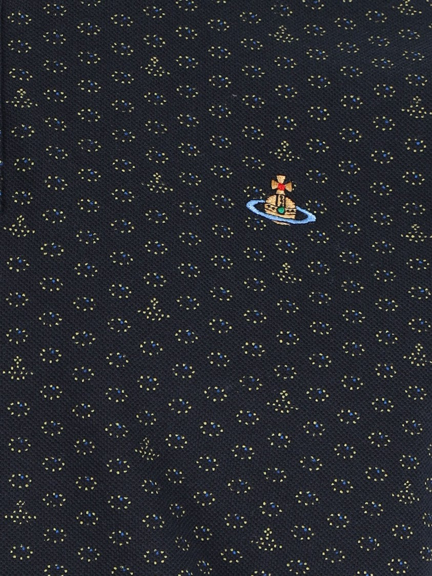 Vivienne Westwood Polka Dot Cotton Polo With Classic Collar