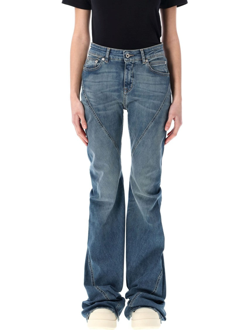 Drkshdw By Rick Owens Bias Bootcut Jeans
