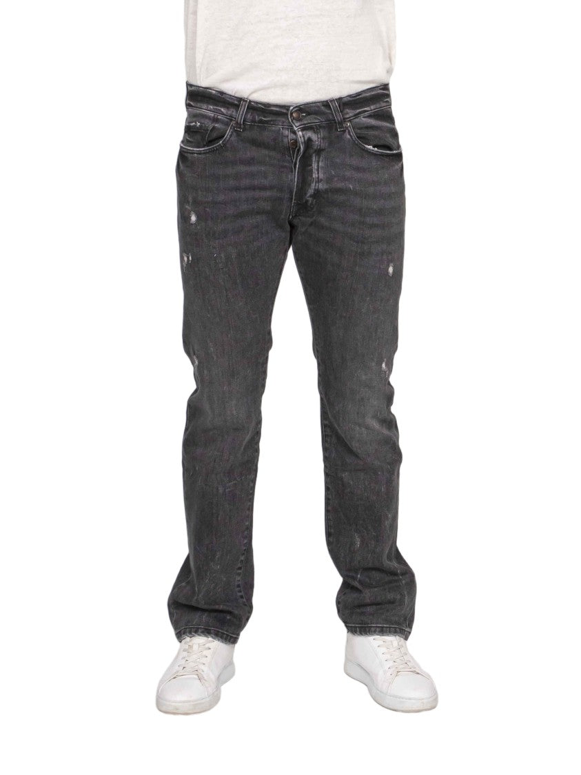 Messagerie Soft-Flat Faded Black Denim Jeans