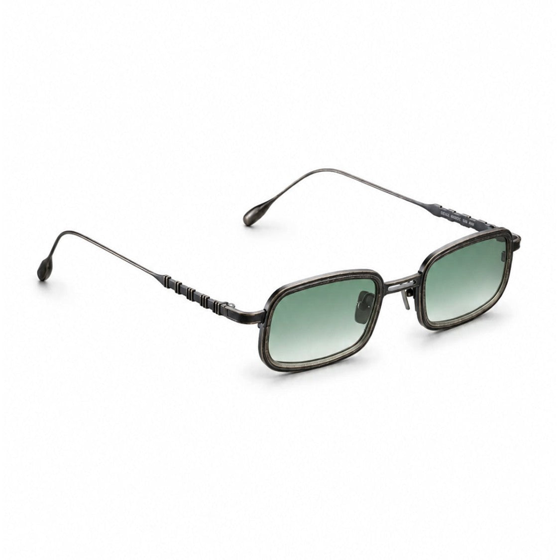 Capote Eyewear Black Cc144 Compact Rectangular Metal Sunglasses