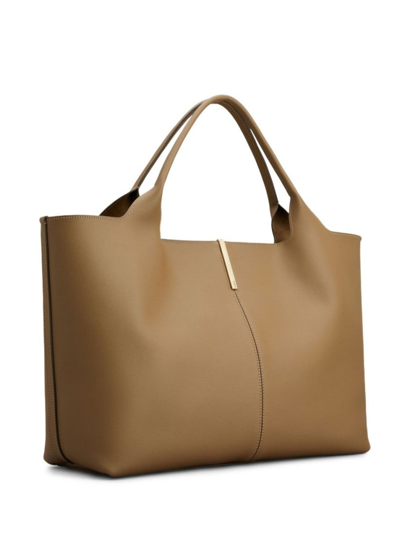 Tod's Tobacco Brown Smooth Gold Hardware Tote