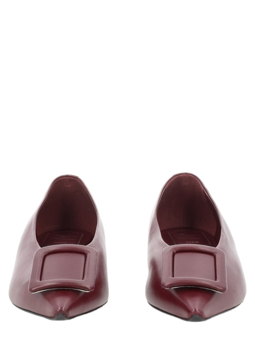 Roger Vivier Ballet-Inspired Pointed-Toe Lambskin Flats
