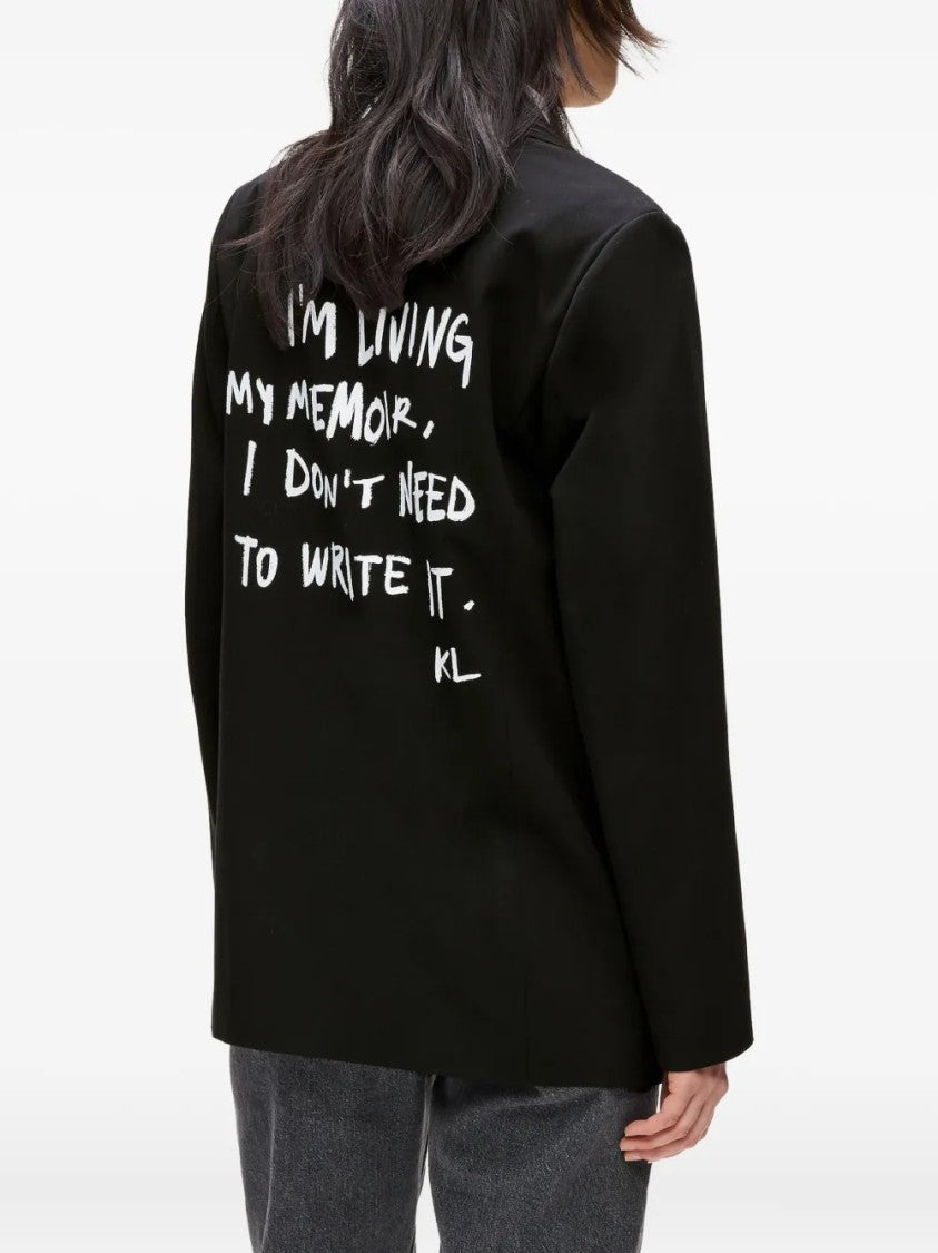 Karl Lagerfeld Tailored Black Blazer With Structured Shoulders