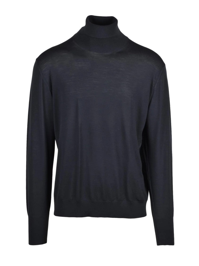 Eleventy Refined High-Neck Wool Sweater