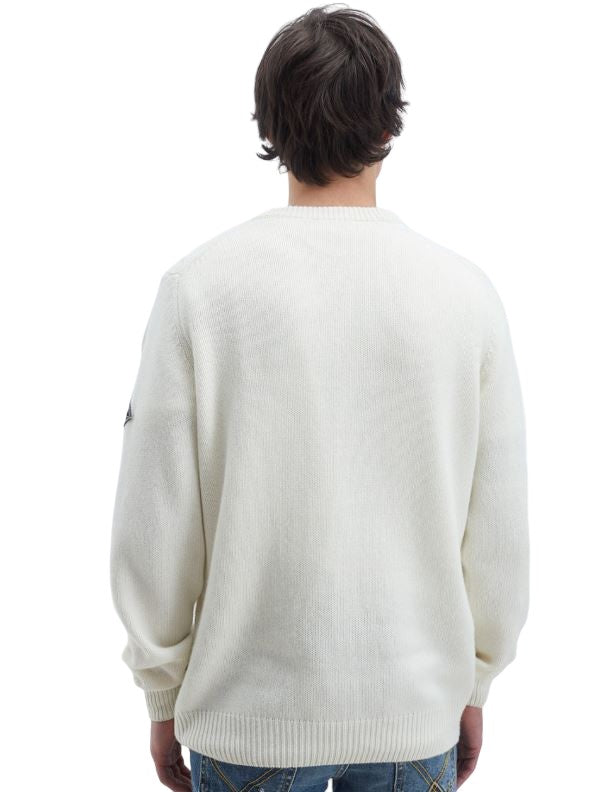 Roy Rogers Hazelnut Pattern Crew Neck Logo Sweater