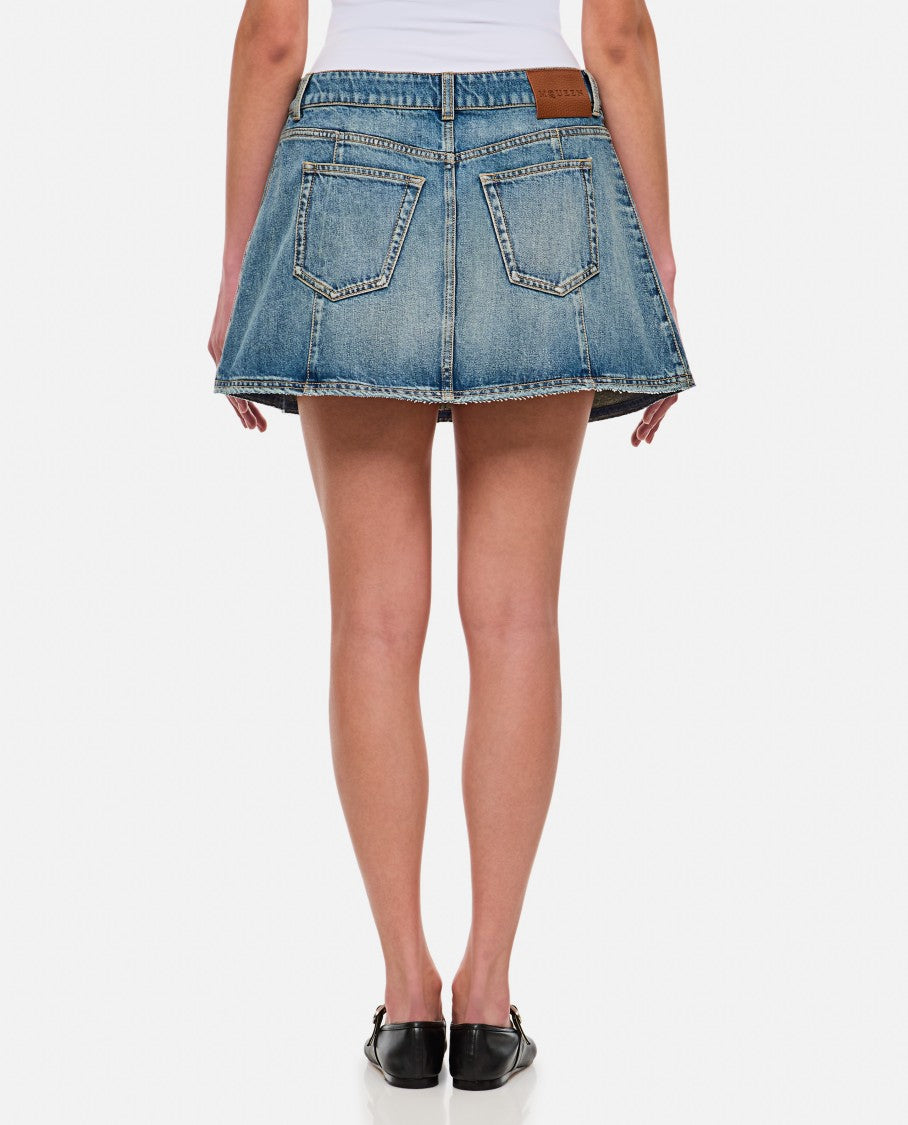 Alexander Mcqueen Stone Washed Miniskirt
