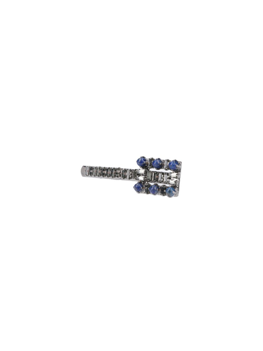Roger Vivier Gray Très Vivier Metal Hair Clip