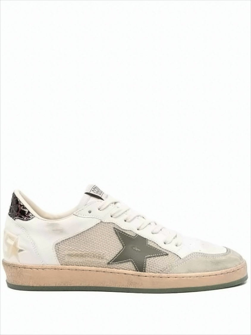 Golden Goose Low-Top Sneakers With Beige Suede Overlays