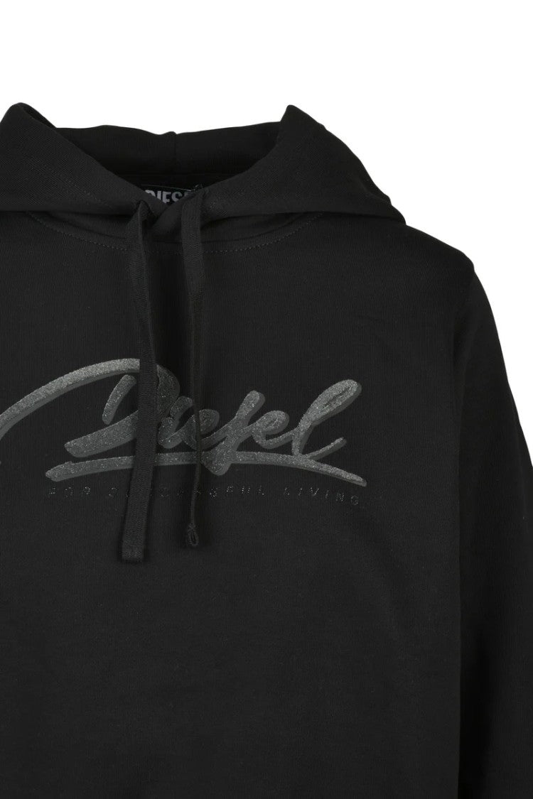 Diesel Black Cotton Women's Cropped Sweatshirt