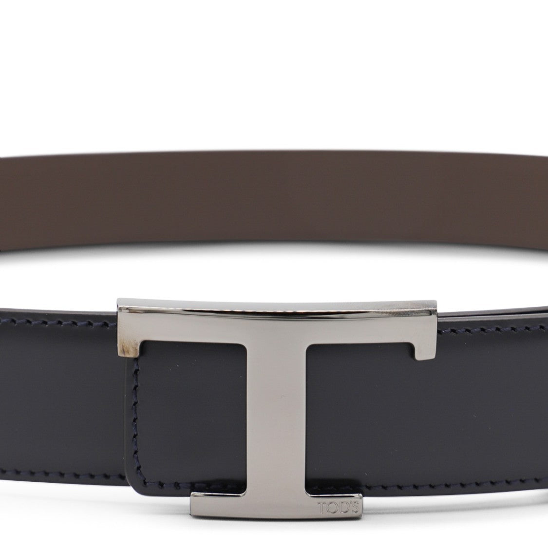 Tod's Black Leather Reversible Belt