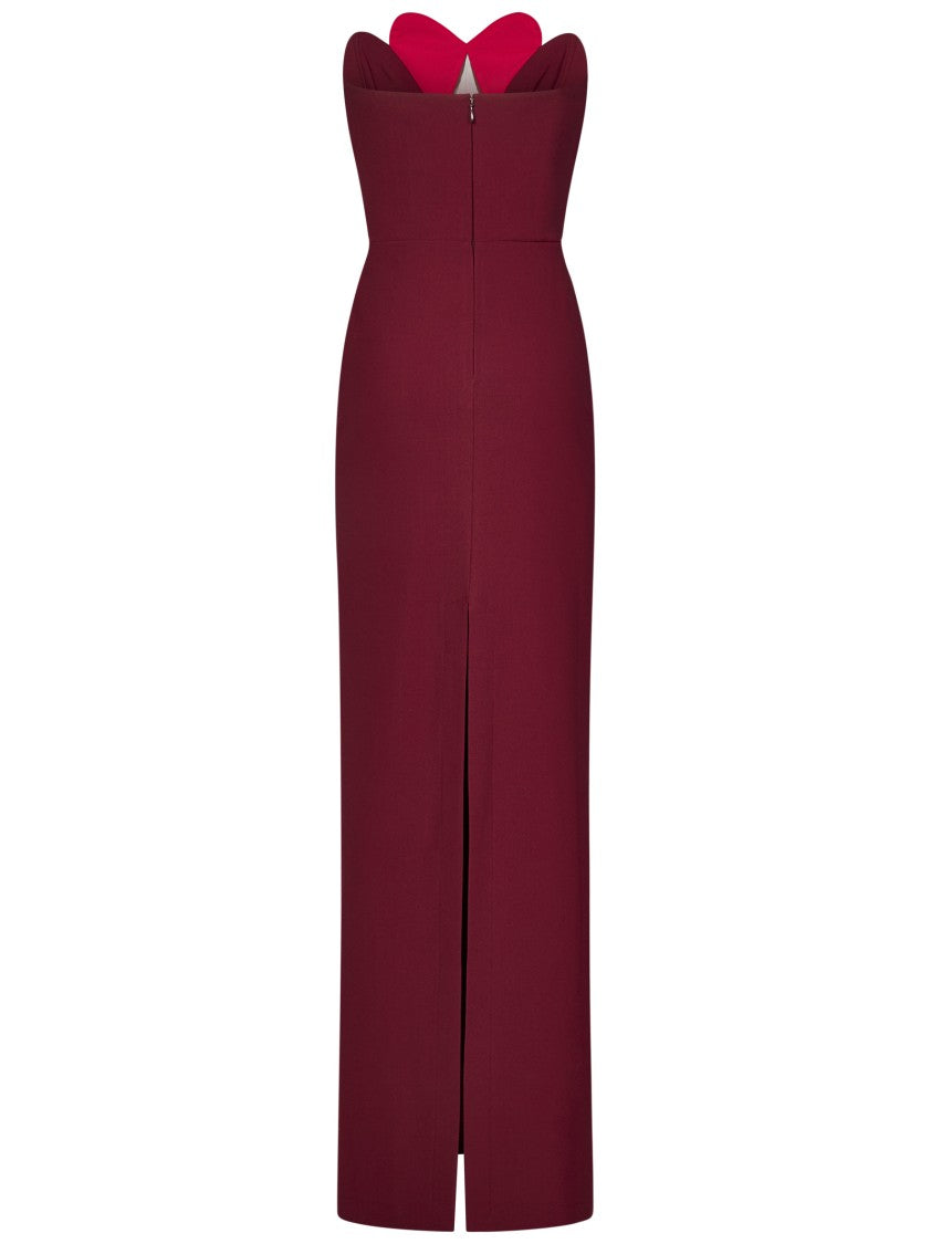 Nensi Dojaka Strapless Fitted Dress With Heart-Shaped Silk Cups