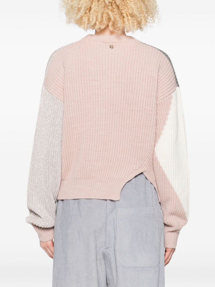 Liu Jo Geometric Pattern Wool-Blend Sweater