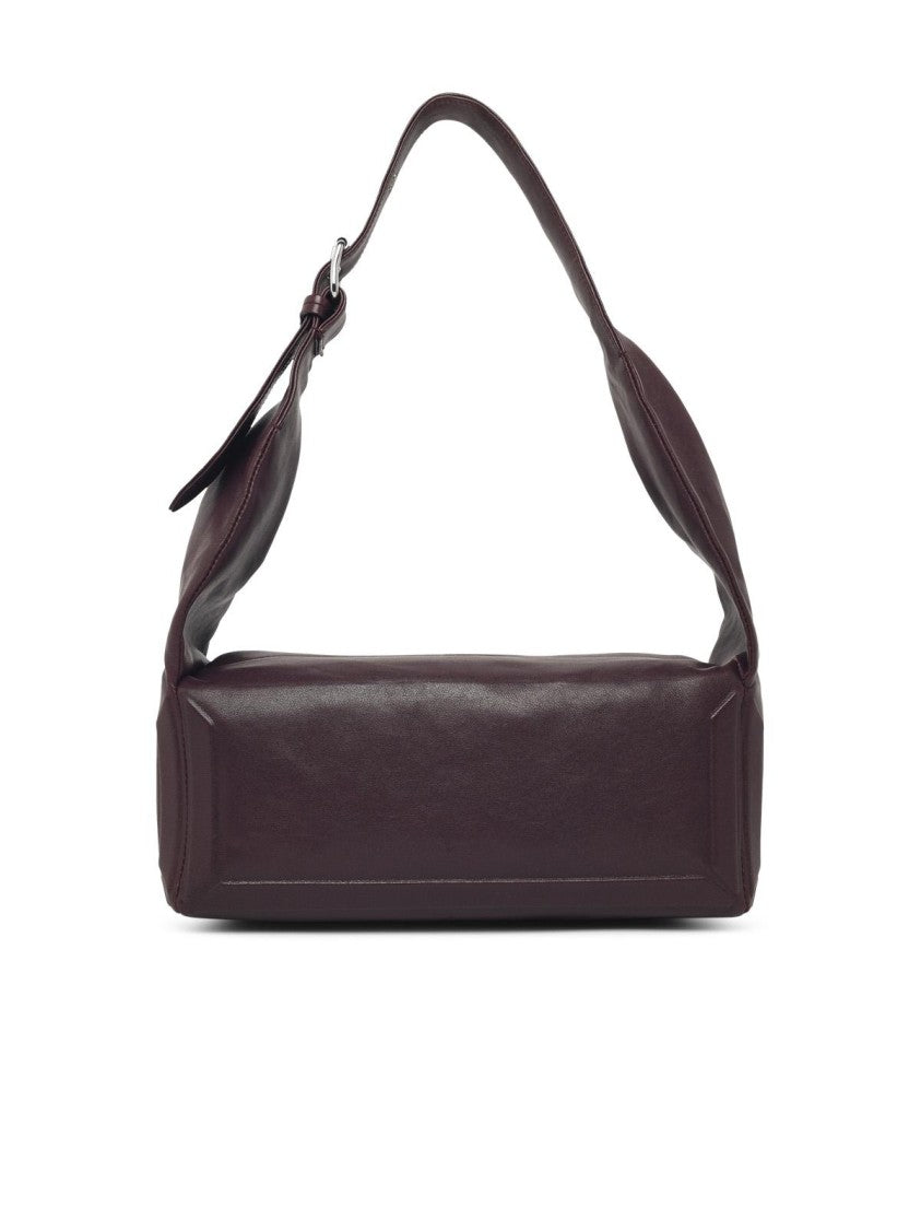 Maison Margiela Medium 'Box East West' Burgundy Leather Shoulder Bag