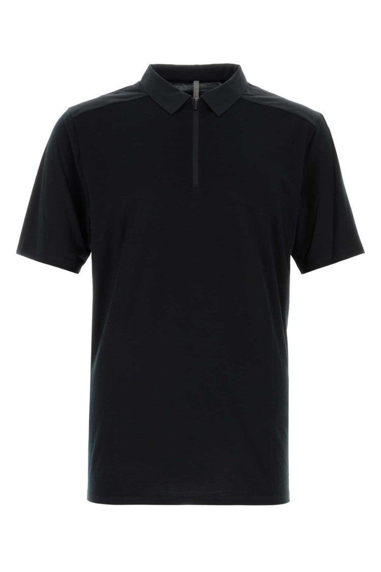 Veilance Black Wool Blend Polo Shirt