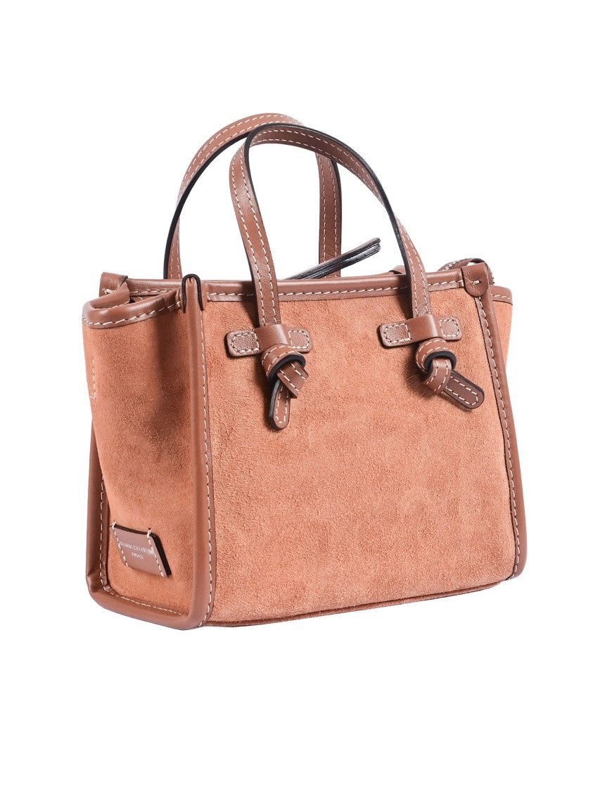 Gianni Chiarini Structured Suede Knot Handbag