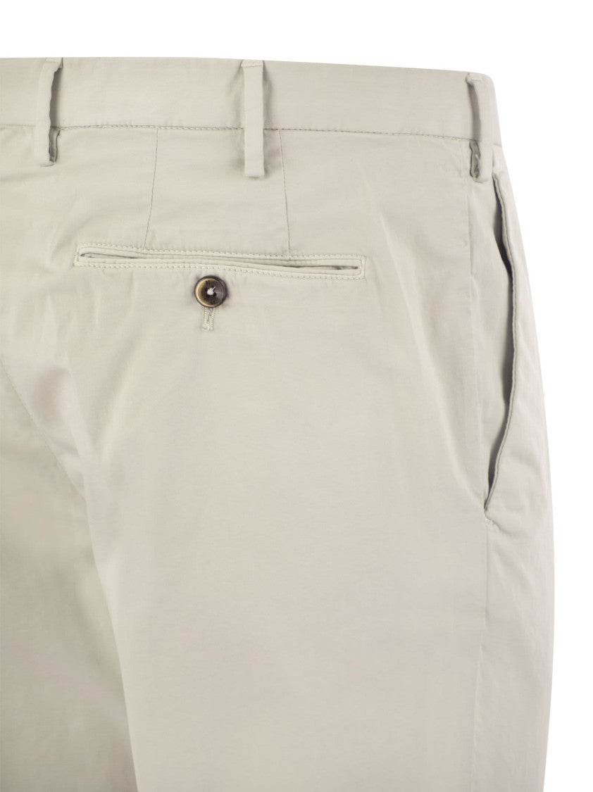 Pt Torino Skinny Trousers In Cotton And Silk