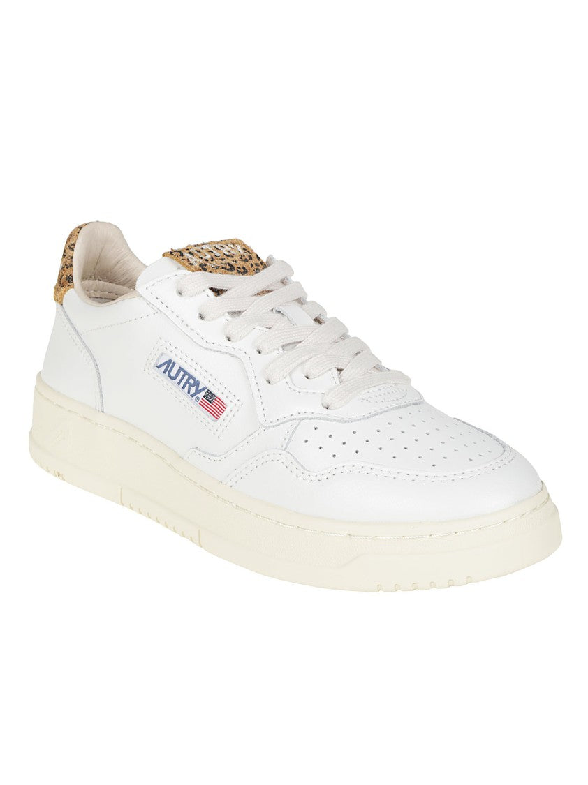 Autry Medalist Low Animal-Print Cow Leather Sneakers