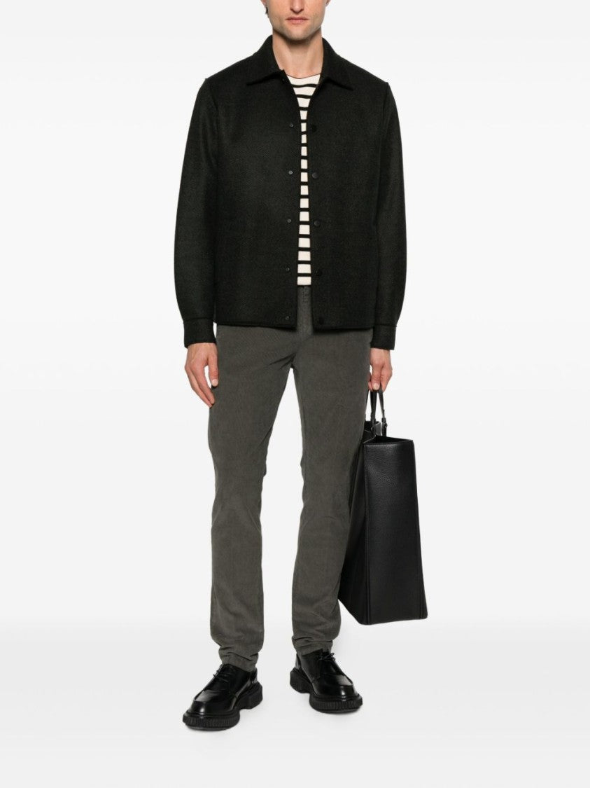 Dondup Cotton-Blend Corduroy Trousers With Slash Pockets