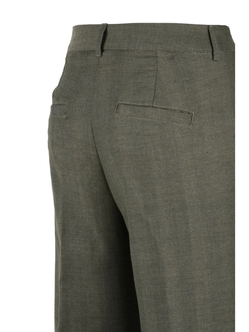 Marella Straight-Leg Virgin Wool Trousers With Tailored Fit