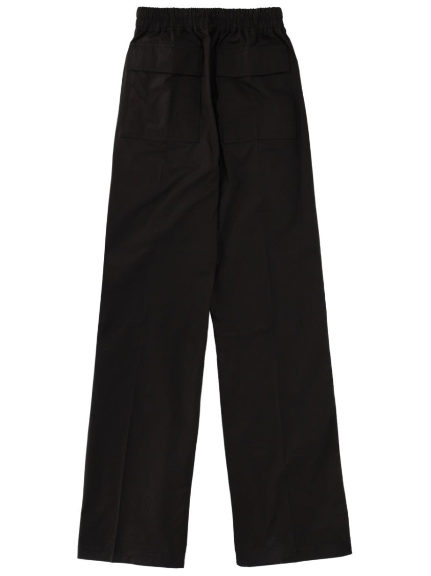 Rick Owens Dietrich Wide-Leg Cotton Drawstring Pants