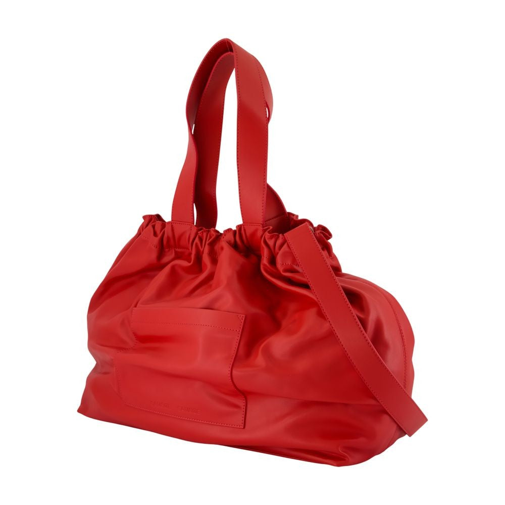 Samsoe Samsoe Smooth Leather Crossbody Bag With Drawstring Top