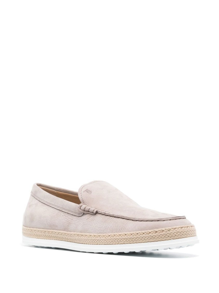Tod's Slip-On Almond Toe Shoes With Embroidered Logo