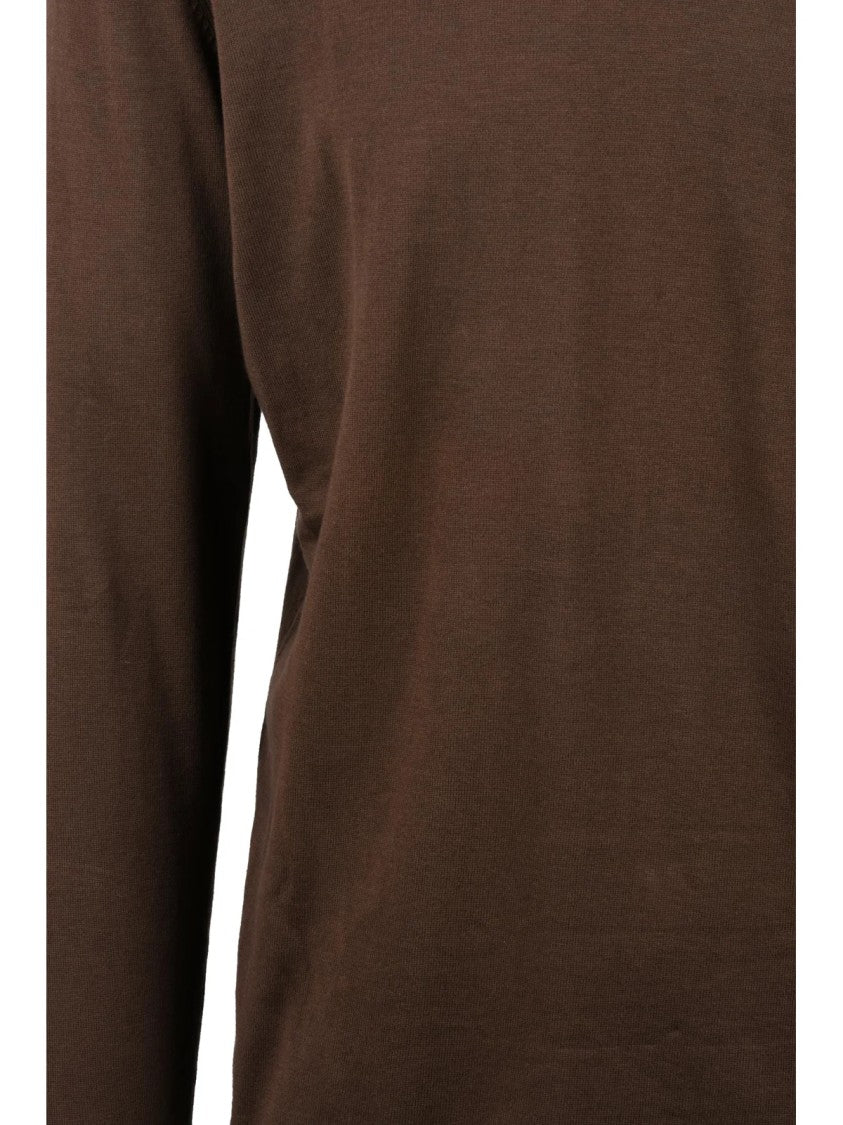 Out/Fit Brown Relaxed Cotton Sweater