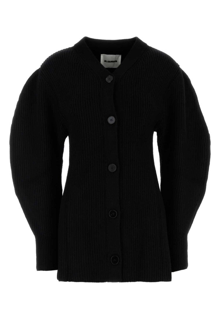 Jil Sander Black Wool Cardigan