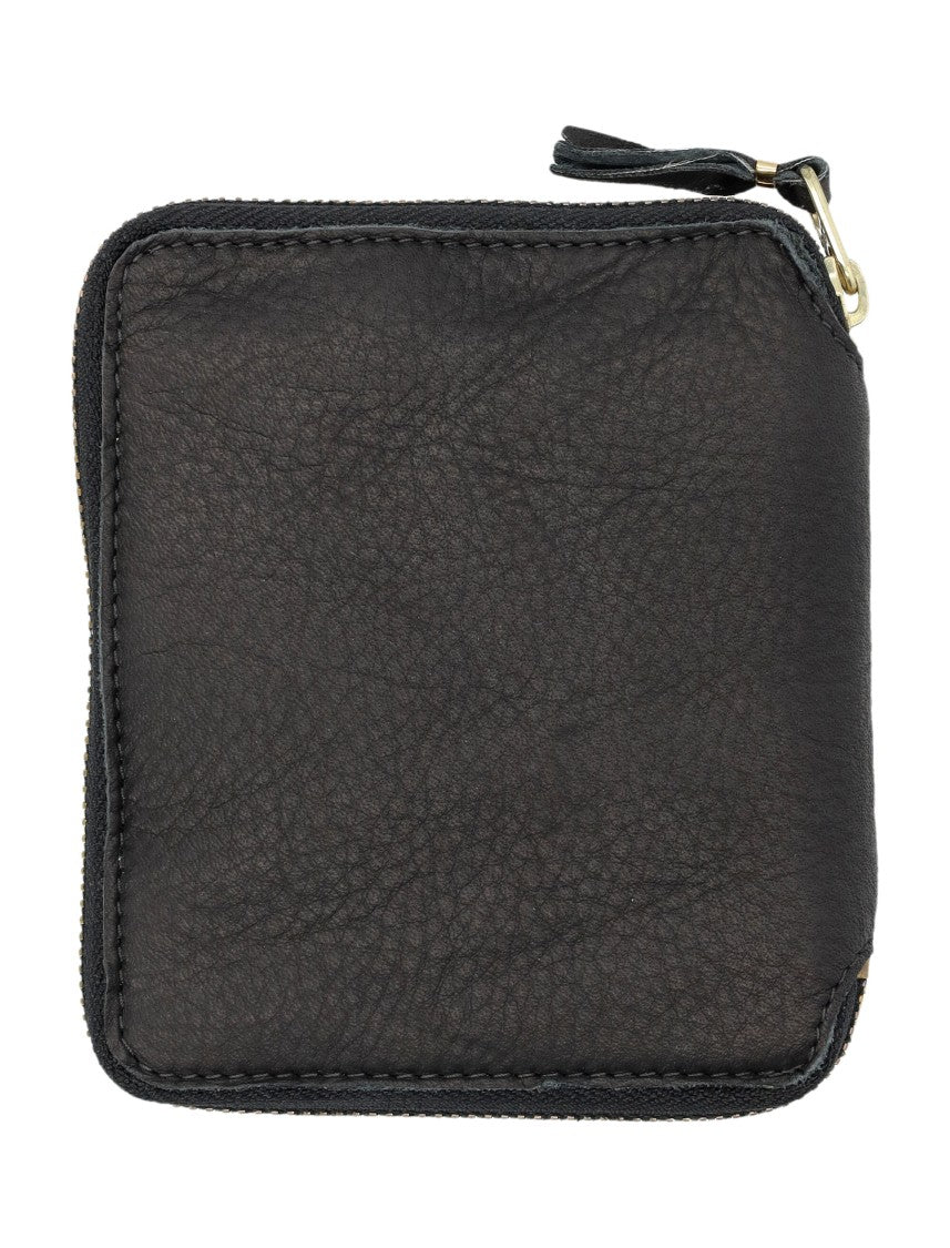 Comme Des Garçons Textured Leather Compact Zip Wallet