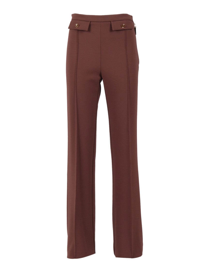 Elisabetta Franchi Tailored High-Waist Pants With Decorative Buttons