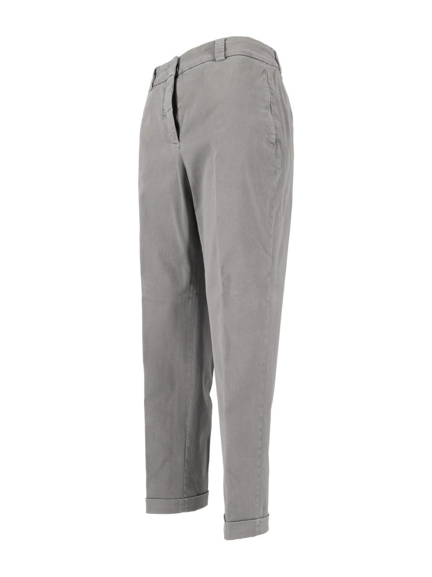 Peserico Relaxed Fit Cuffed Hem Cropped Pants