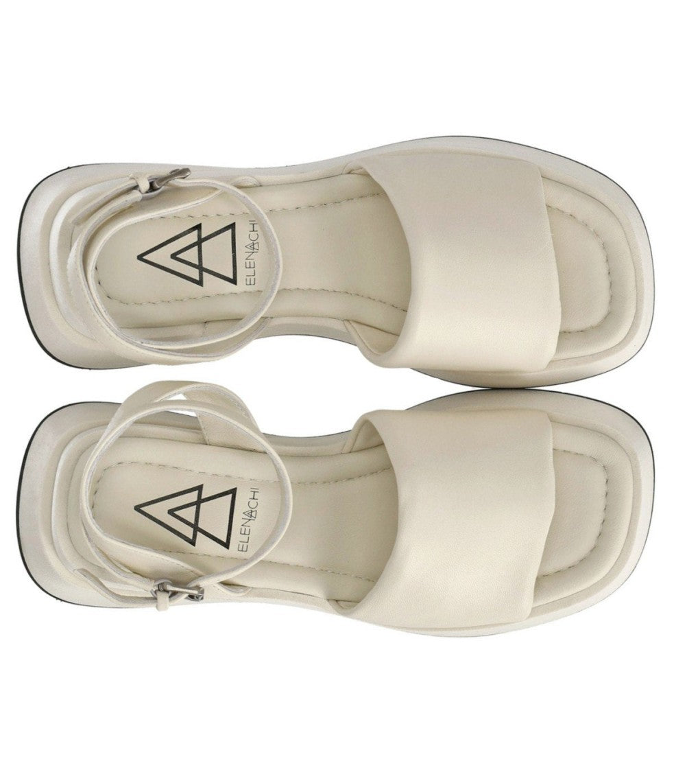Elena Iachi Lena Ivory Platform Sandal
