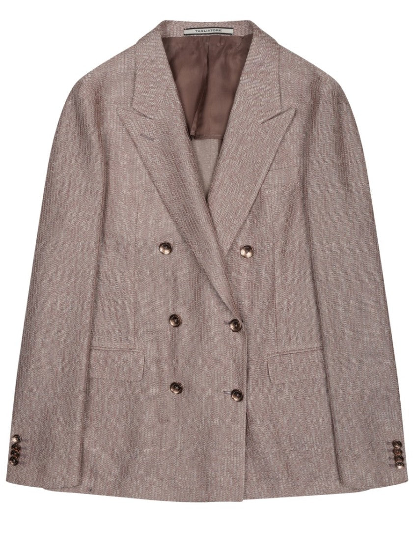 Tagliatore Cotton Structured Front Flap Blazer