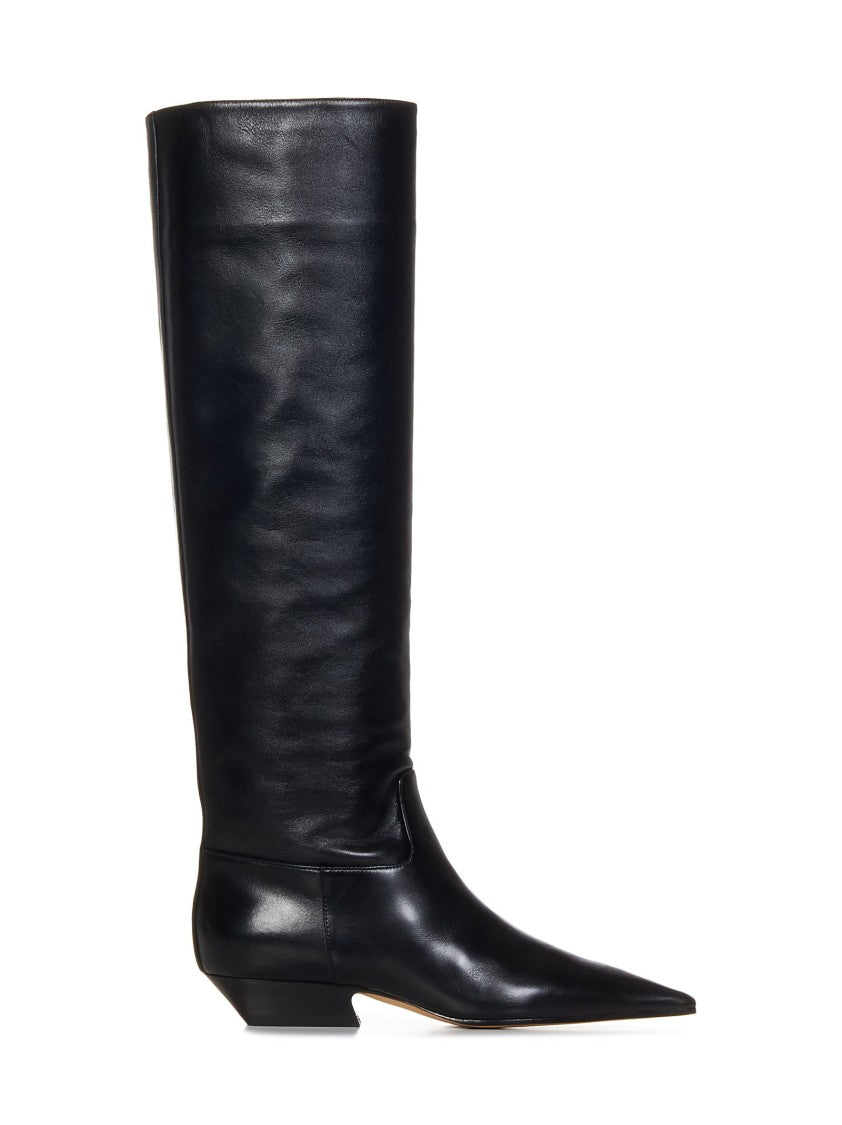 Khaite Black Knee-High Boots