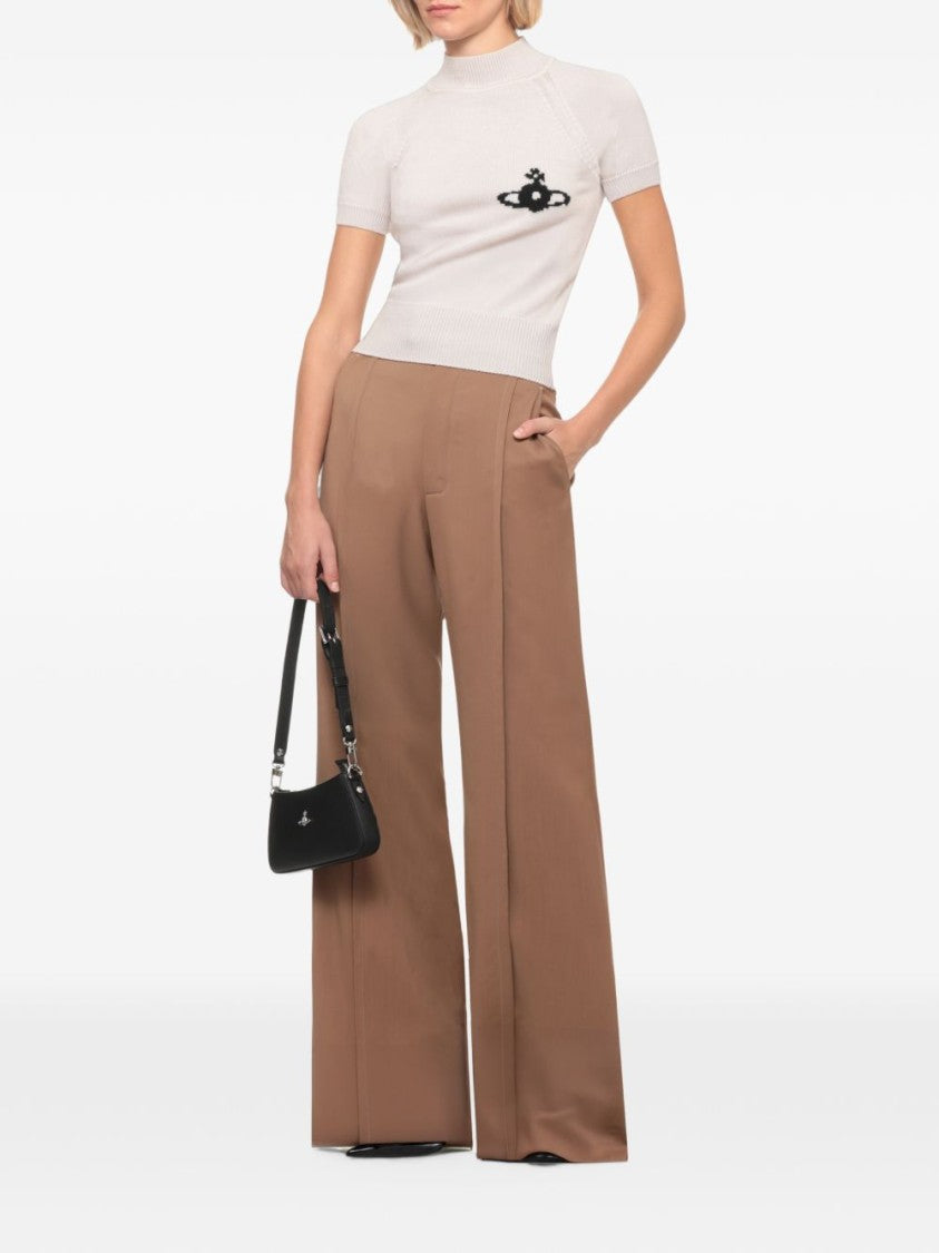 Vivienne Westwood Fitted Short-Sleeve Embroidered Top