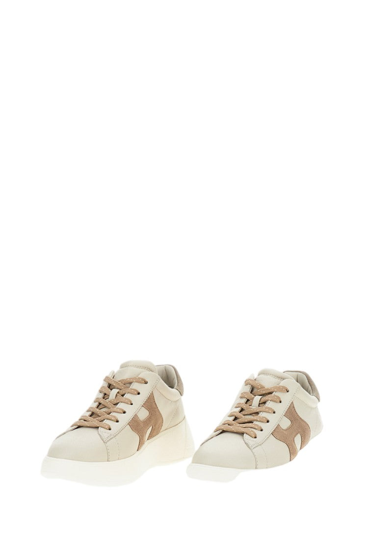Hogan White Nappa Leather Rebel Sneakers