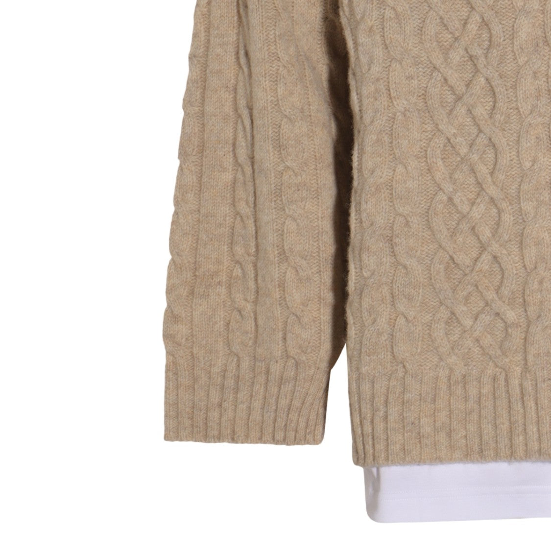 Moschino Classic Cable Knit Sweater With Crew Neckline