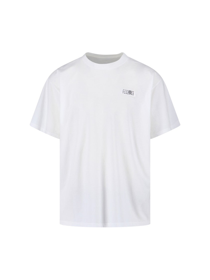 Mm6 By Maison Margiela Minimalist Cotton T-Shirt With Tonal Logo Patch