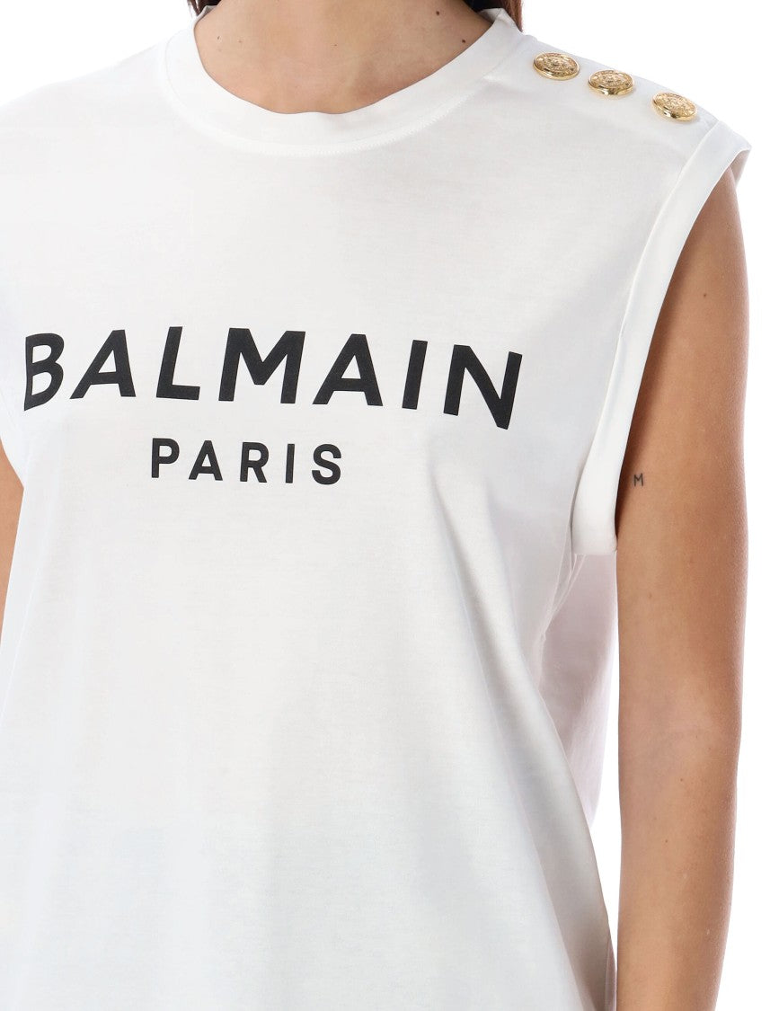 Balmain 3-Button Tank Top
