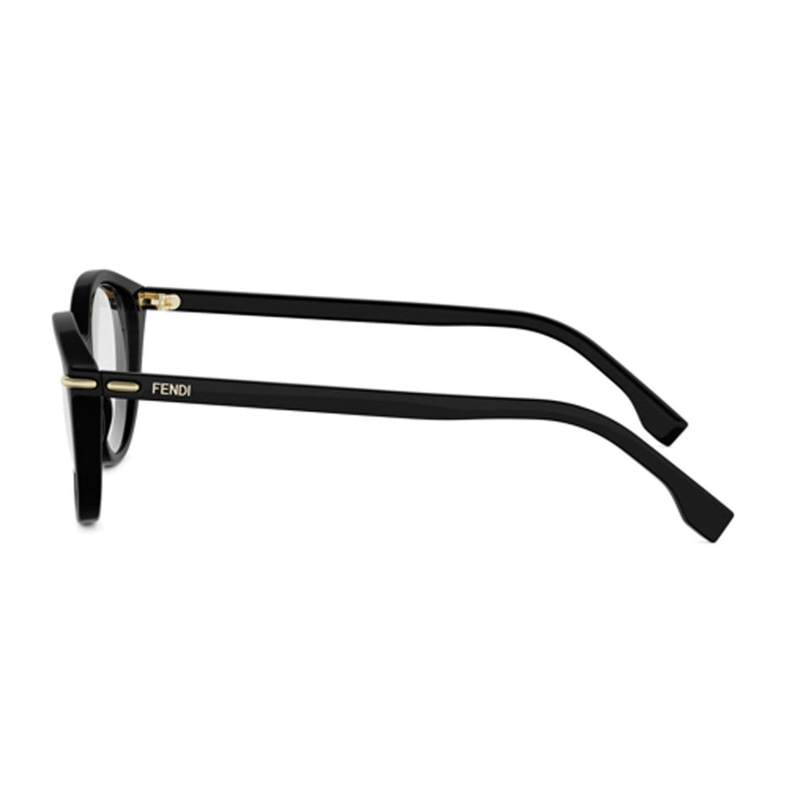 Fendi Black Selleria Acetate Round Sunglasses